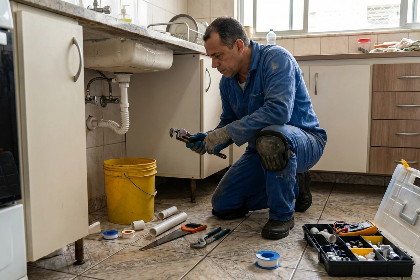 Reparos hidráulicos e detecção de vazamento em no Castelo, Santos-SP